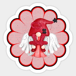 PISCES FLORAL GNOME- HOROSCOPE GNOME DESIGNS BY ISKYBIBBLLE Sticker